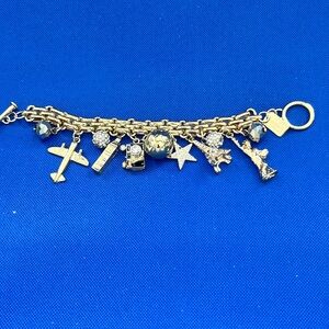 Off Park Collection World Traveler Charm Bracelet With Toggle Clasp Closure